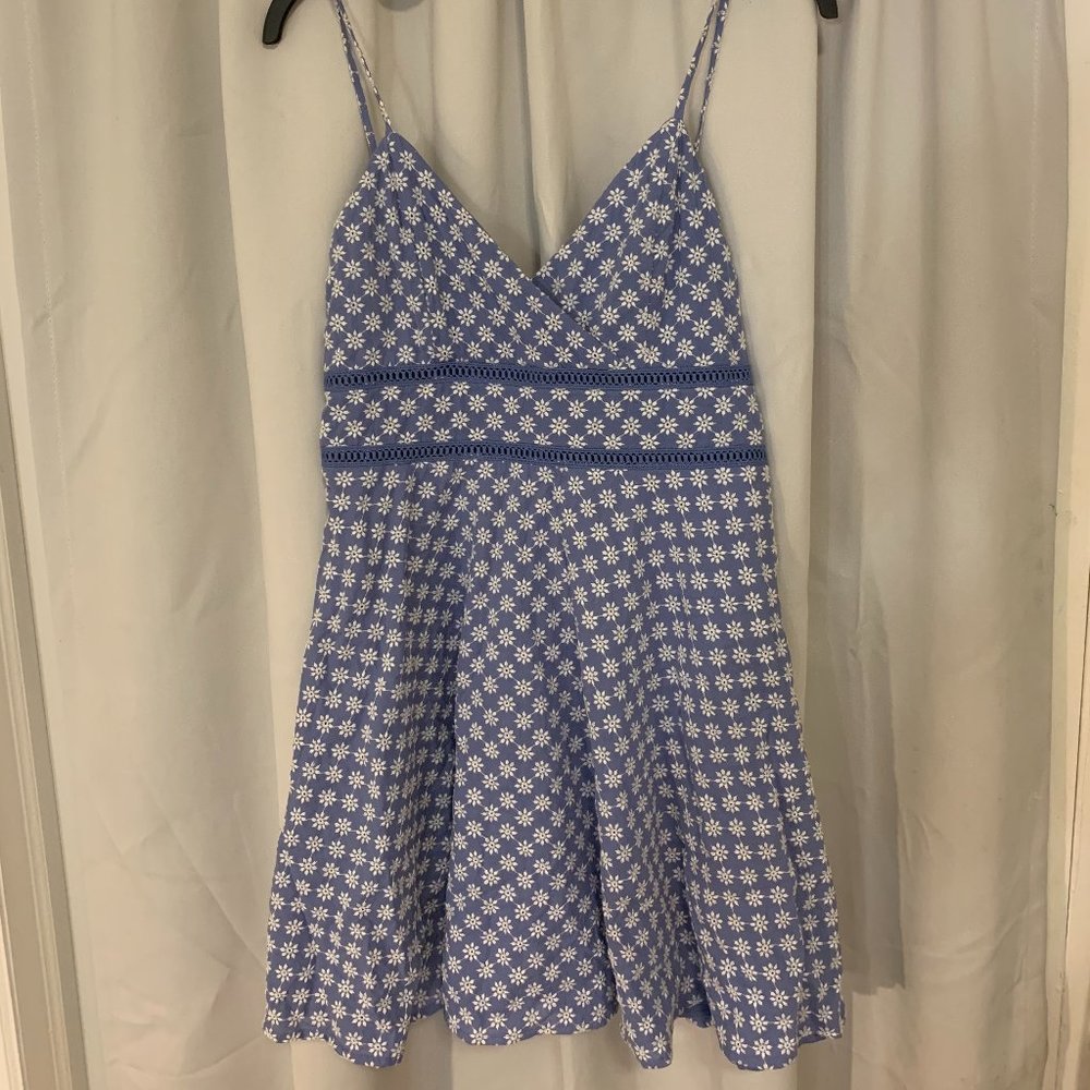 Blue floral dress